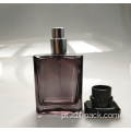 Garrafa de perfume de vidro retângulo vazio de 100 ml de alta qualidade